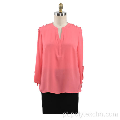 Blusa de mangas compridas Casual Ladies Shirt